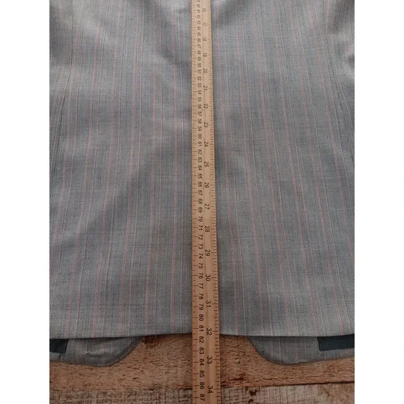 Yves Saint Laurent Rive Gauche Blazer Size 50r wool And silk Striped 2417 - Picture 13 of 16